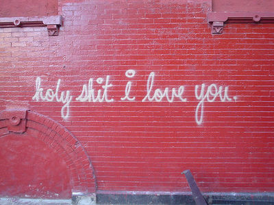 i love you graffiti art. Love Graffiti: Holy Shit I